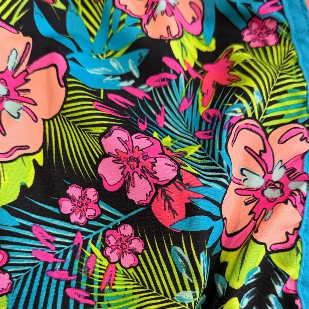 Justice Floral Hawaiian Tropical print running shorts - size 12